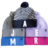 Letter Pom Pom Hat
