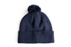 Navy Pom Pom Hat