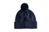 Navy Smiley Pom Pom Hat