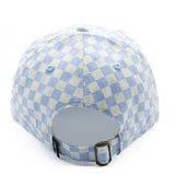 Blue Checker Letter Baseball Hat