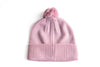 Pink Smiley Pom Pom Hat