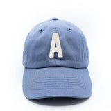 Dusty Blue Letter Baseball Hat