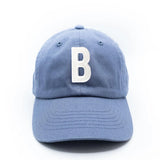 Dusty Blue Letter Baseball Hat