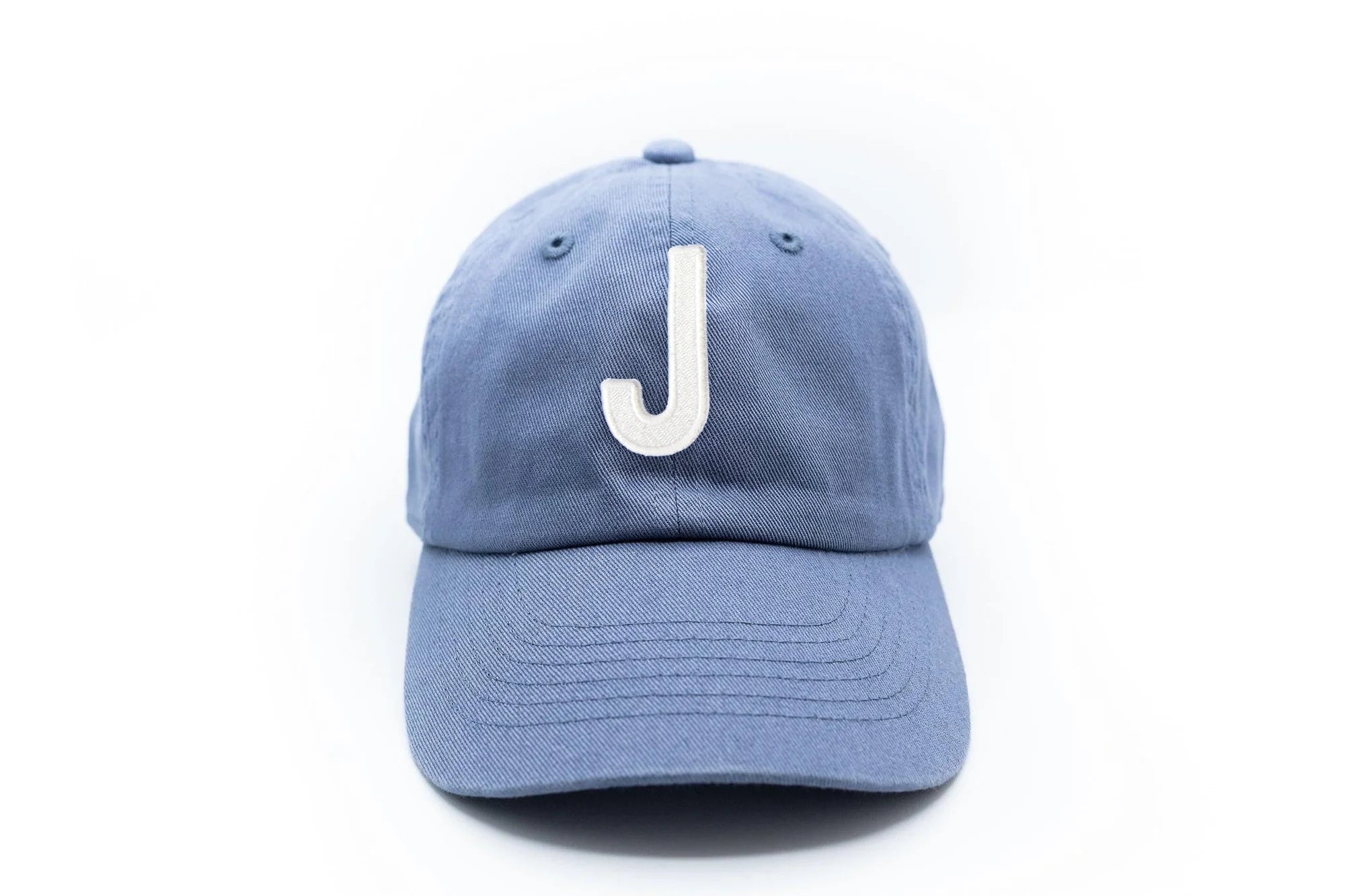 Dusty Blue Letter Baseball Hat
