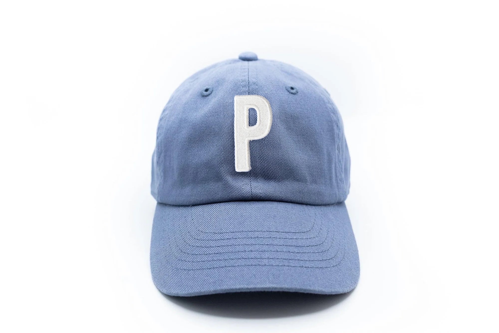 Dusty Blue Letter Baseball Hat