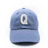Dusty Blue Letter Baseball Hat
