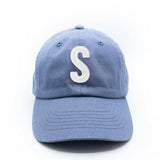 Dusty Blue Letter Baseball Hat