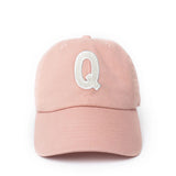 Dusty Rose Letter Baseball Hat