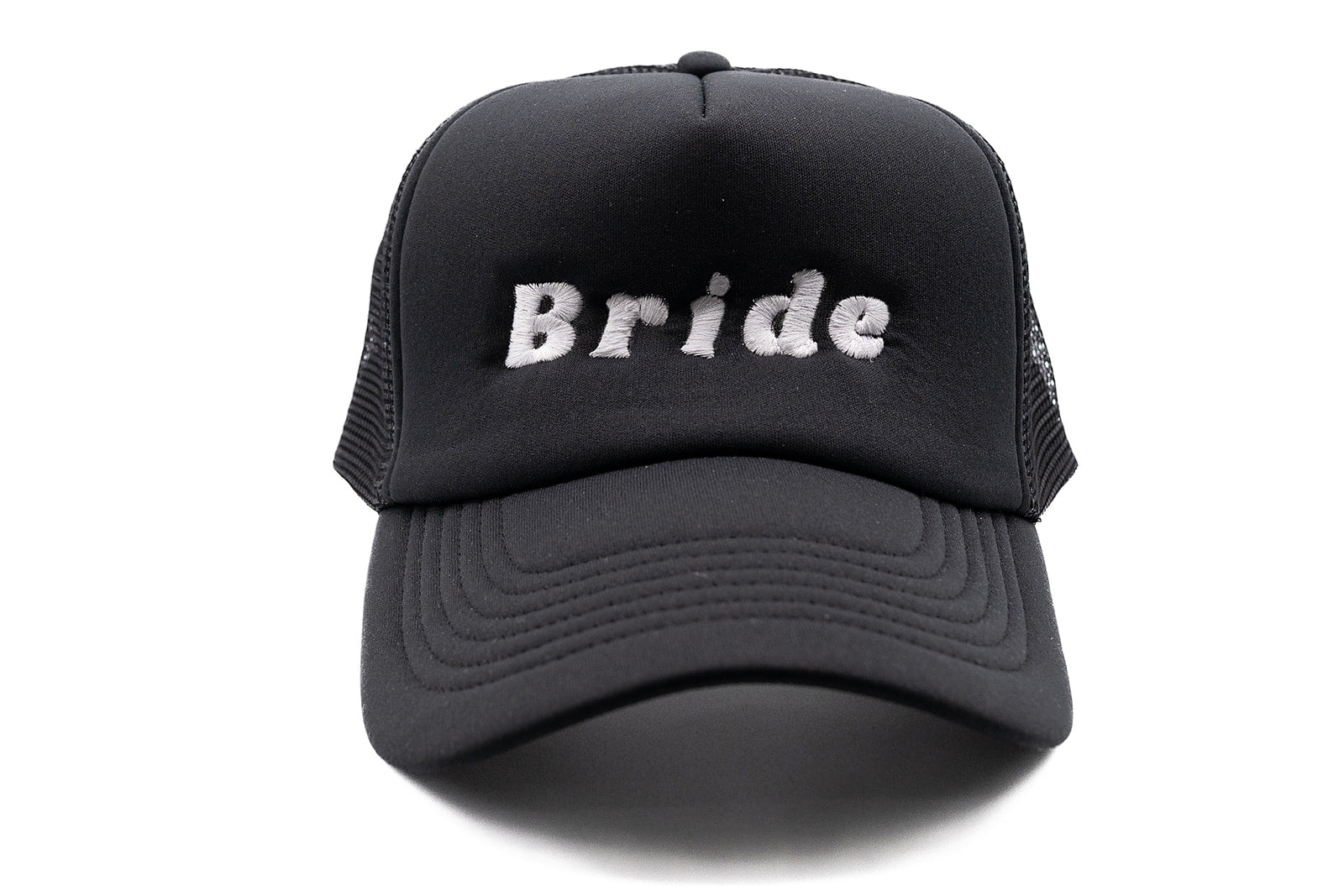 Black Foam Trucker Bride Hat