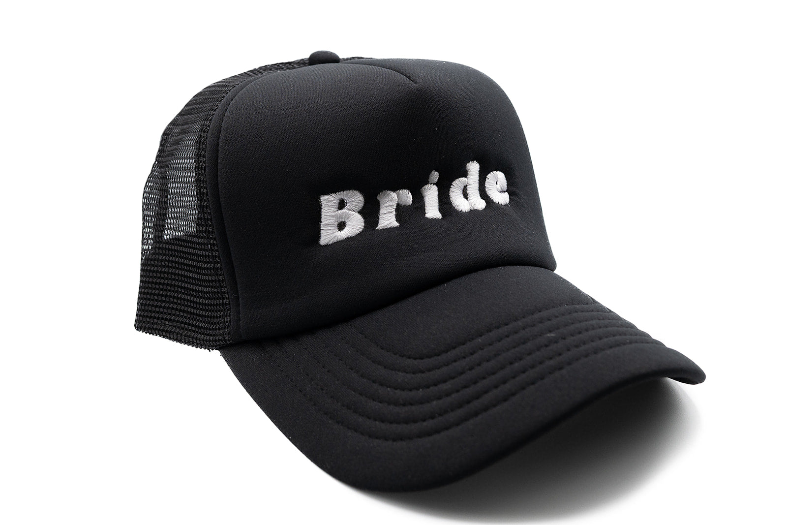 Black Foam Trucker Bride Hat