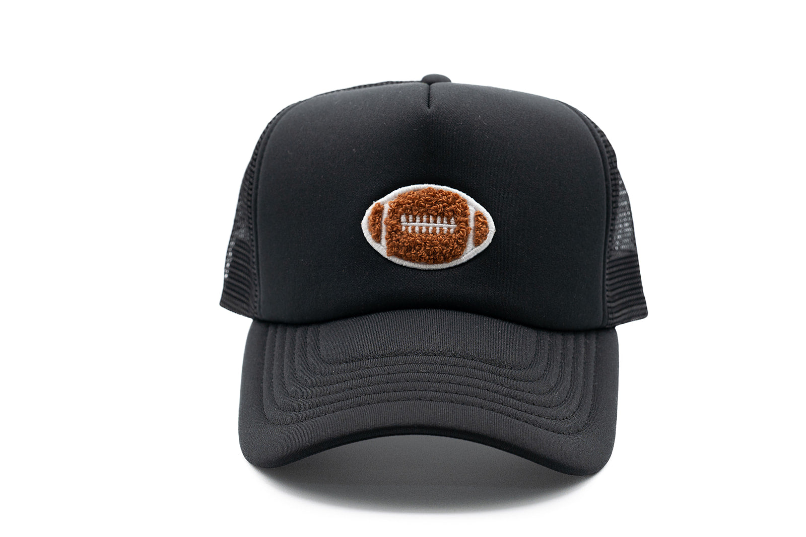 Black Foam Trucker Terry Football Hat