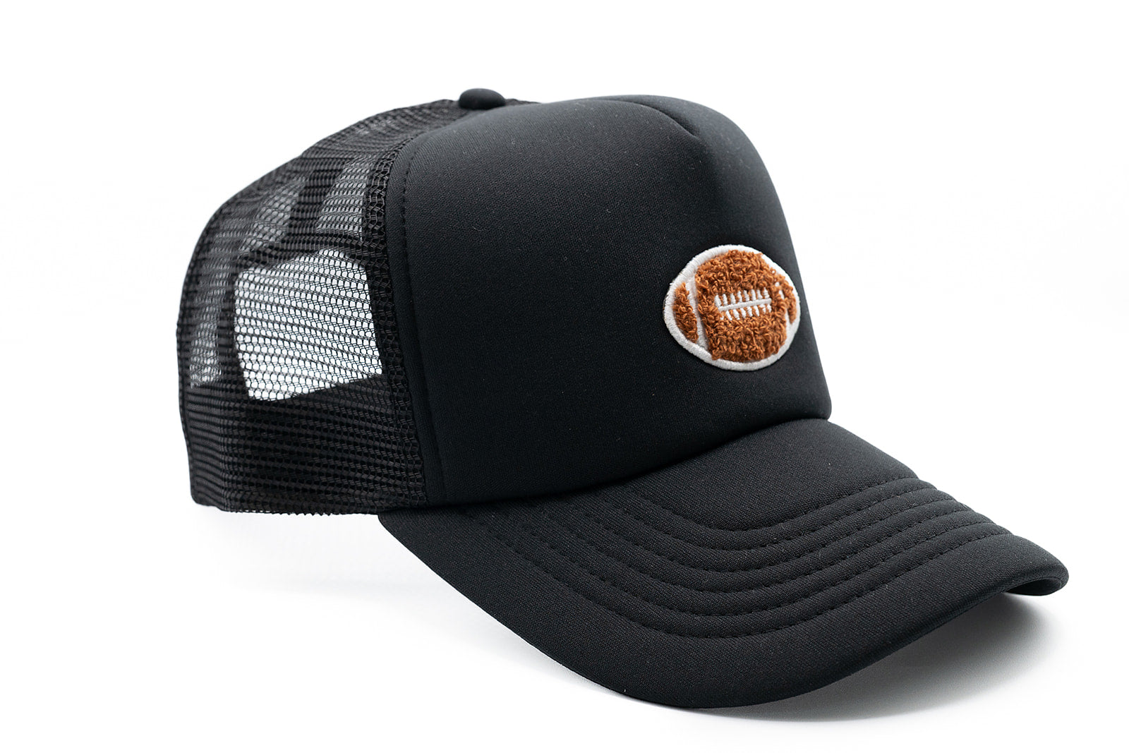 Black Foam Trucker Terry Football Hat