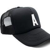 Black Foam Letter Trucker Hat