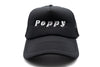 Black Foam Trucker Poppy Hat