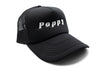 Black Foam Trucker Poppy Hat