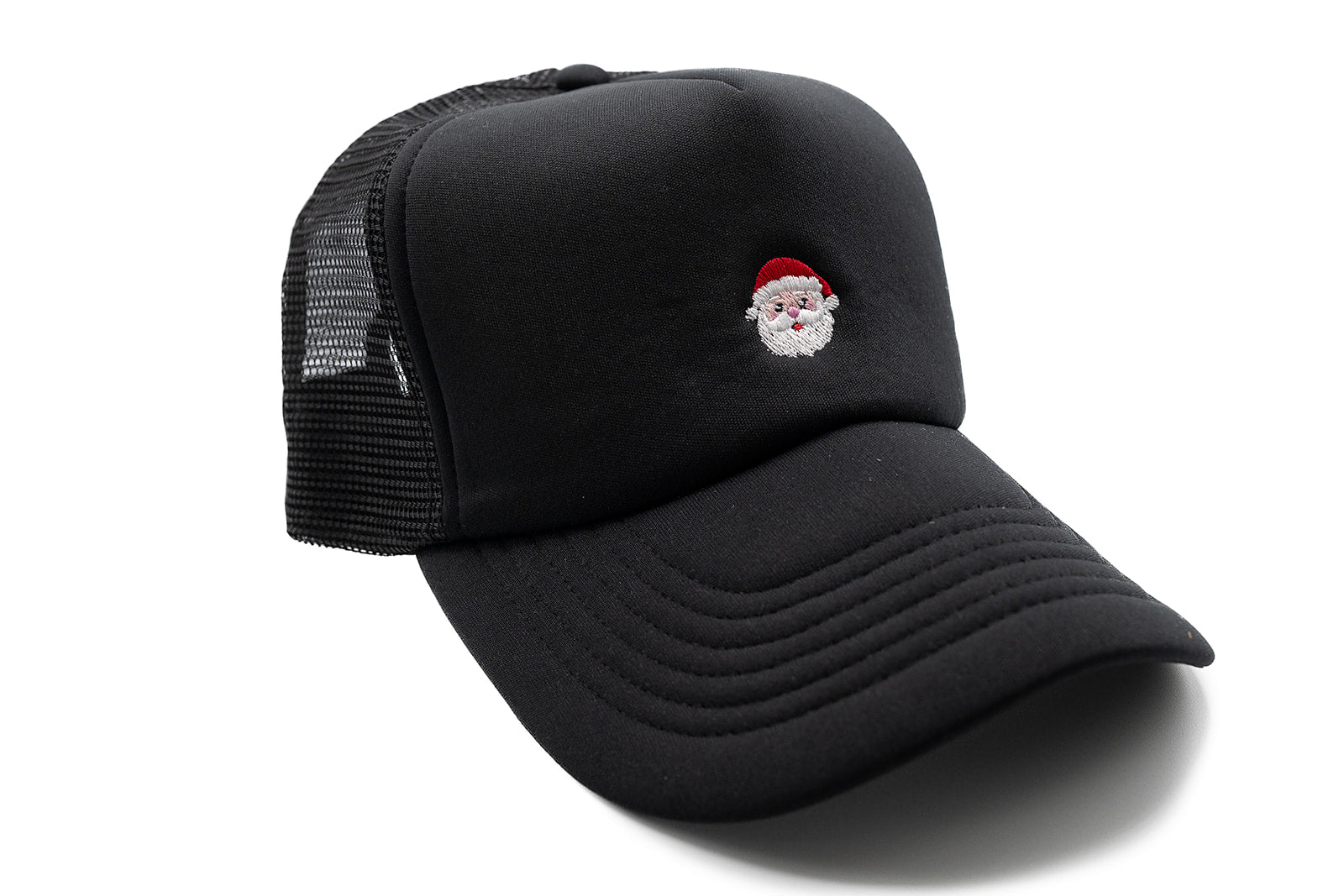Black Foam Tiny Holiday Santa Trucker Hat