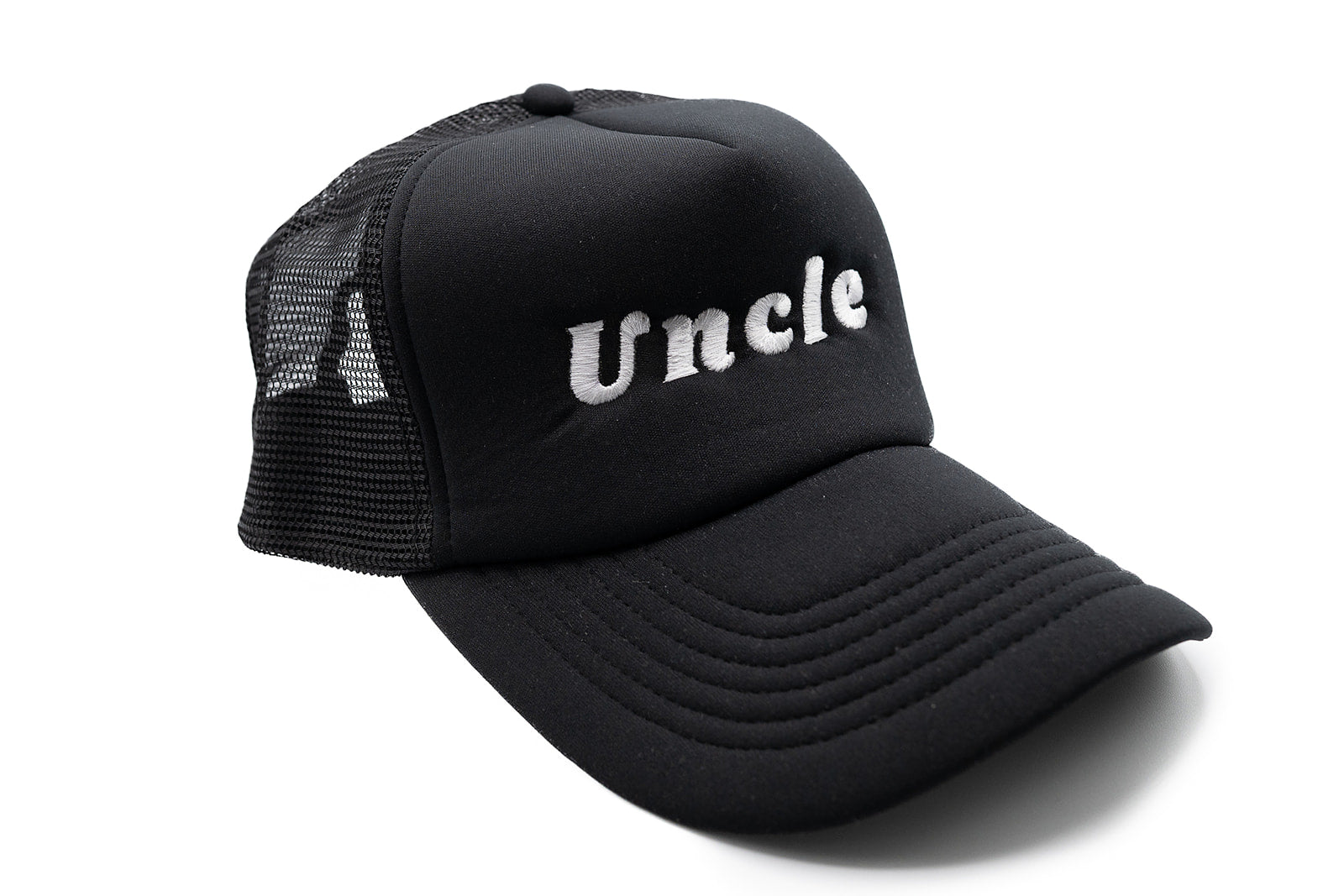 Black Foam Trucker Uncle Hat