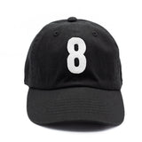 Black Number Baseball Hat