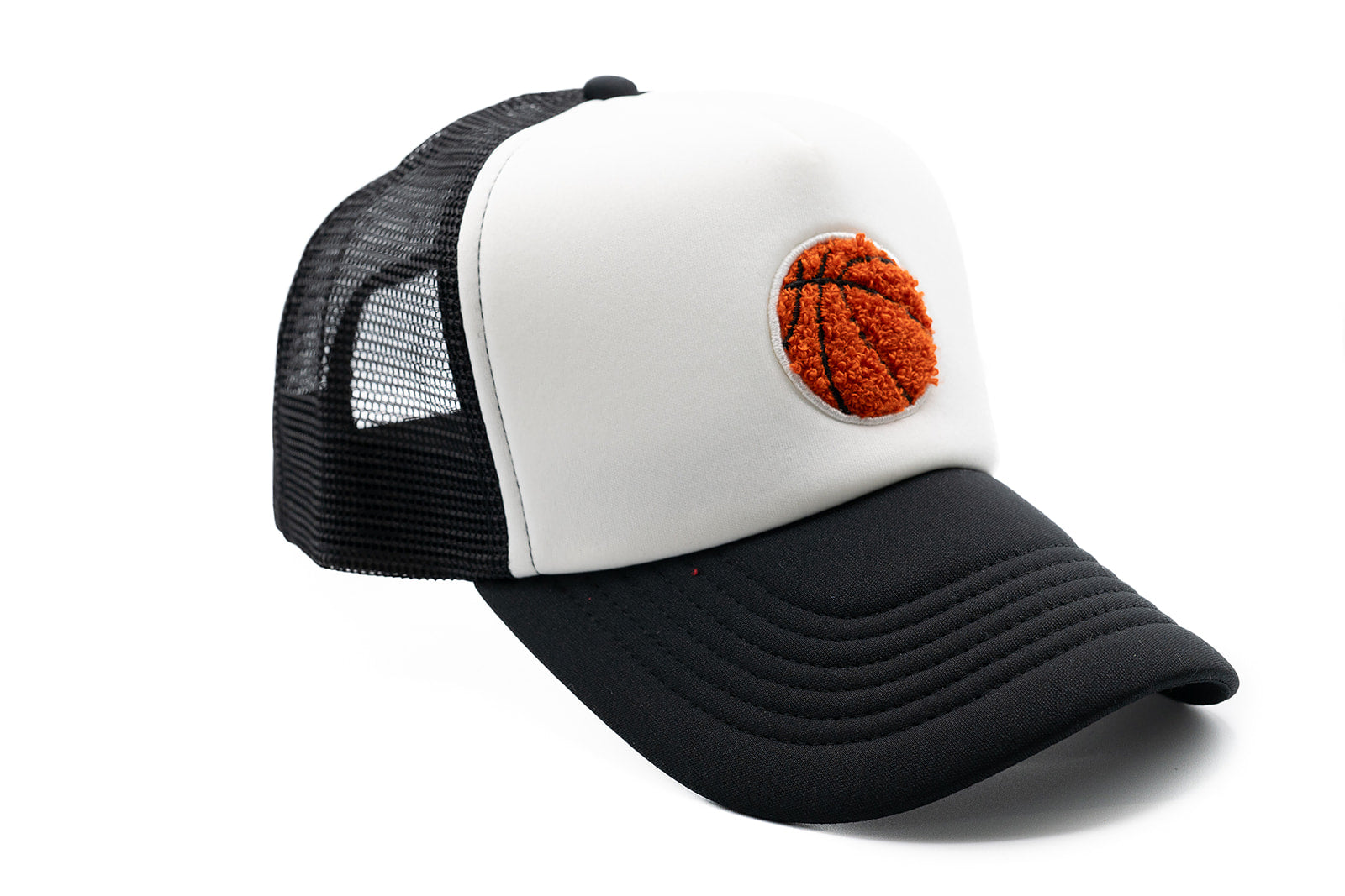 Black & White Foam Trucker Basketball Hat