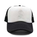 Black & White Letter Trucker Hat