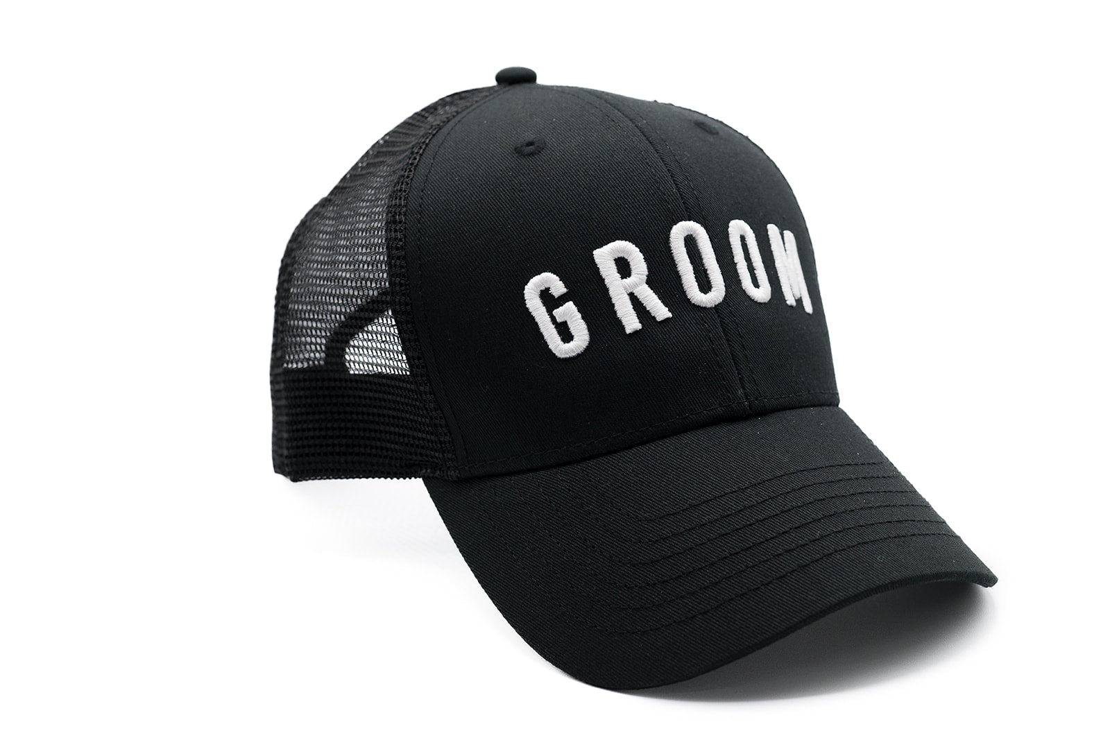 Groom Hat in Black Snapback