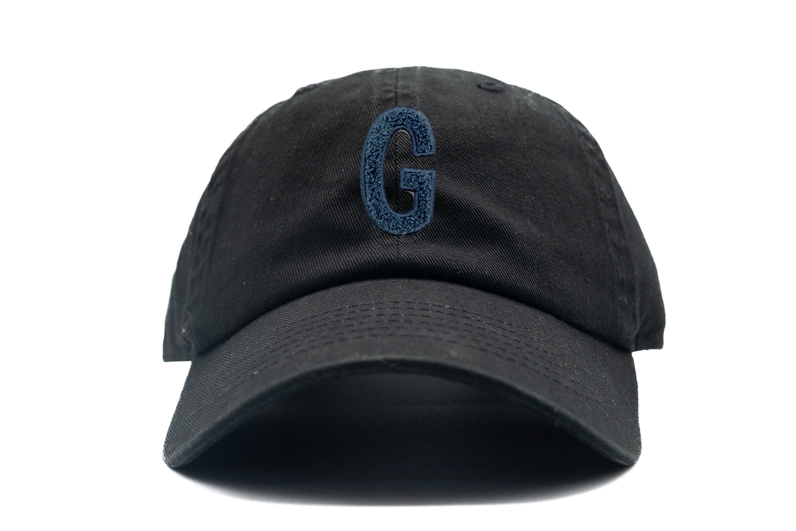 Blue Terry Letter Patch Baseball Hat