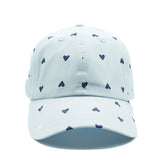 Blue Hearts Letter Baseball Hat