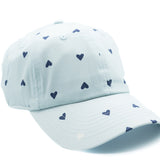 Blue Hearts Letter Baseball Hat
