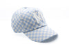 Light Blue Checker Baseball Hat