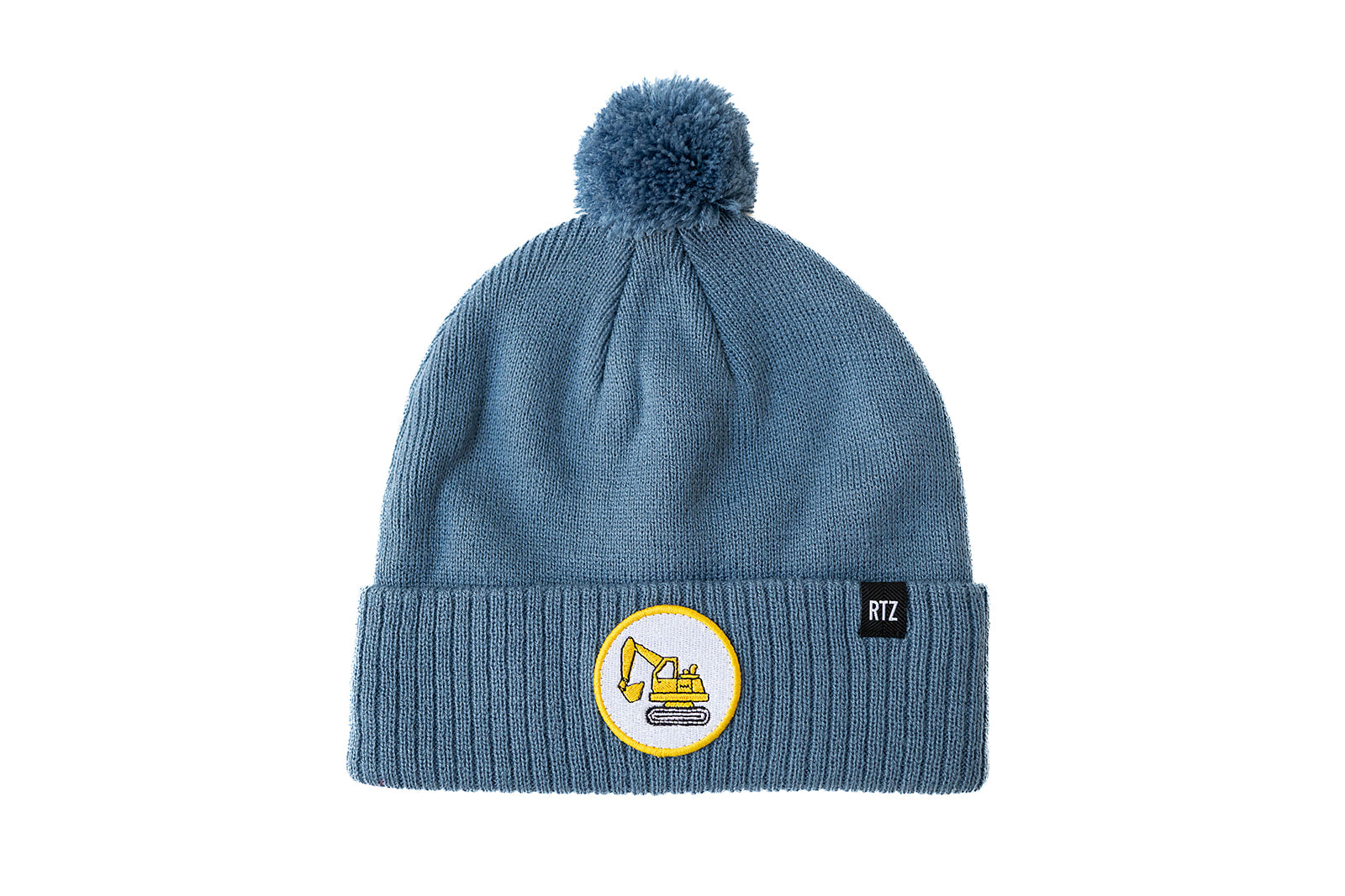 Blue Construction Pom Pom