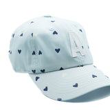 Blue Hearts Letter Baseball Hat