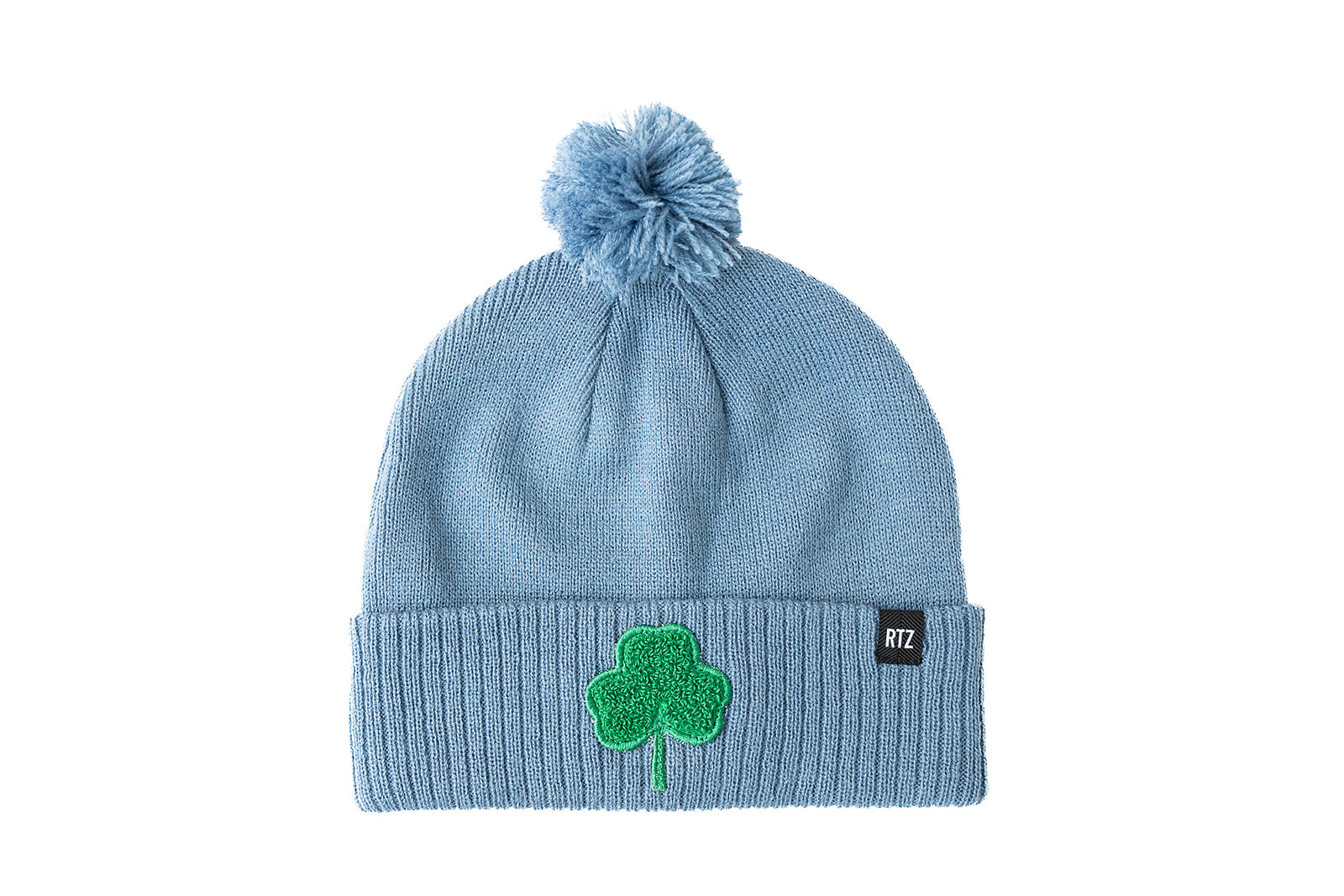 Blue Terry Shamrock Pom Pom