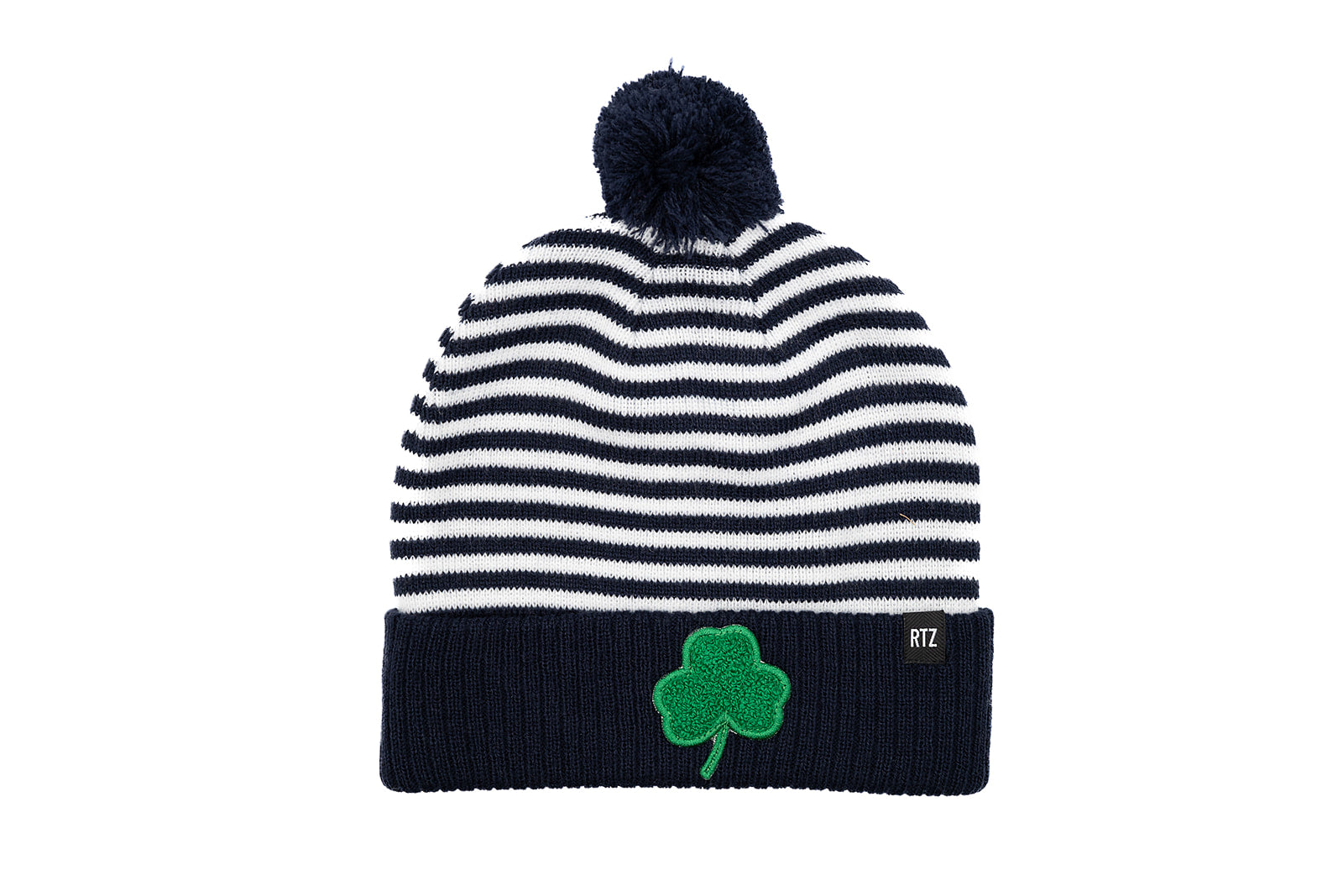 Shamrock Patch Pom Pom Hat