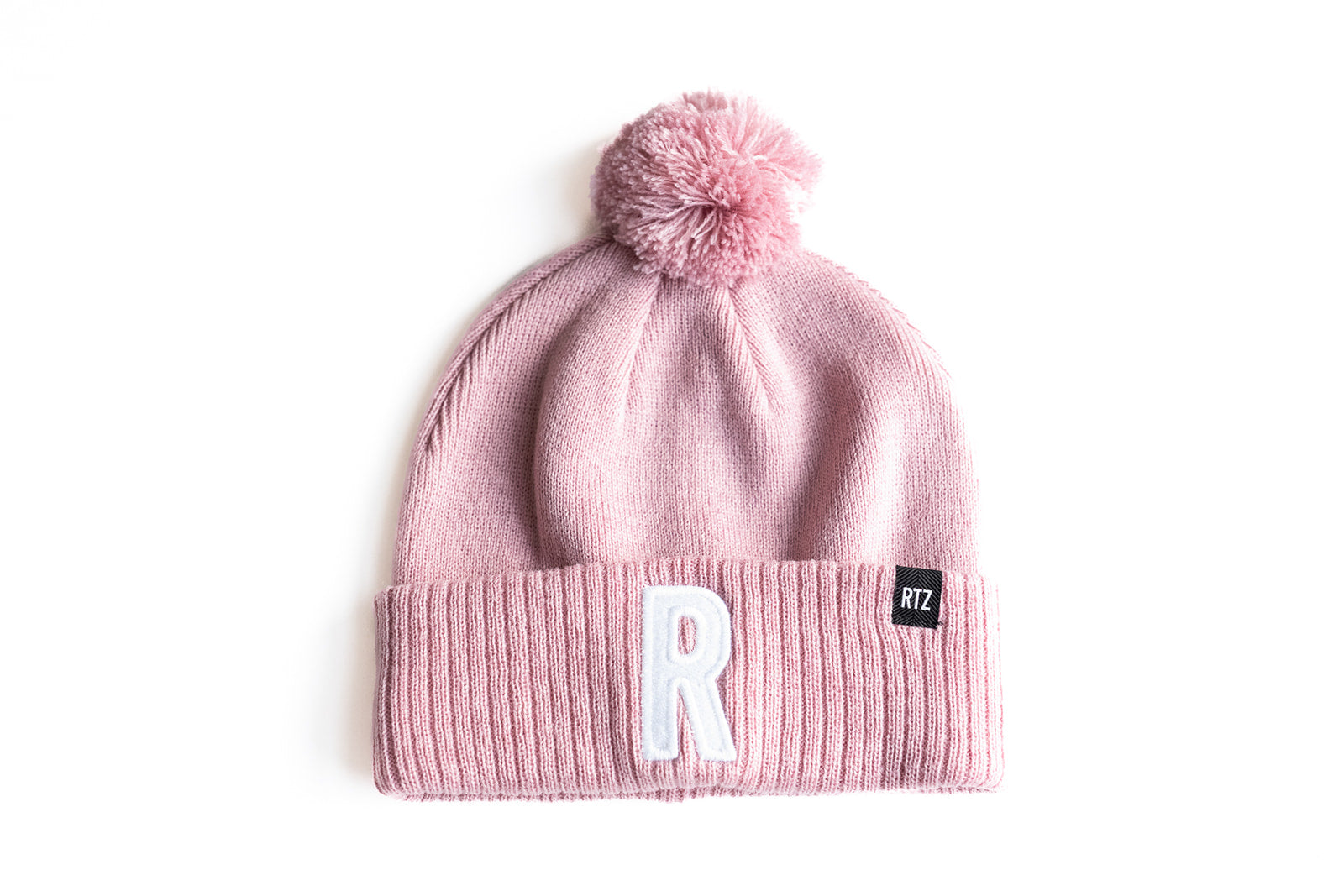 Pink Letter Pom Pom Hat