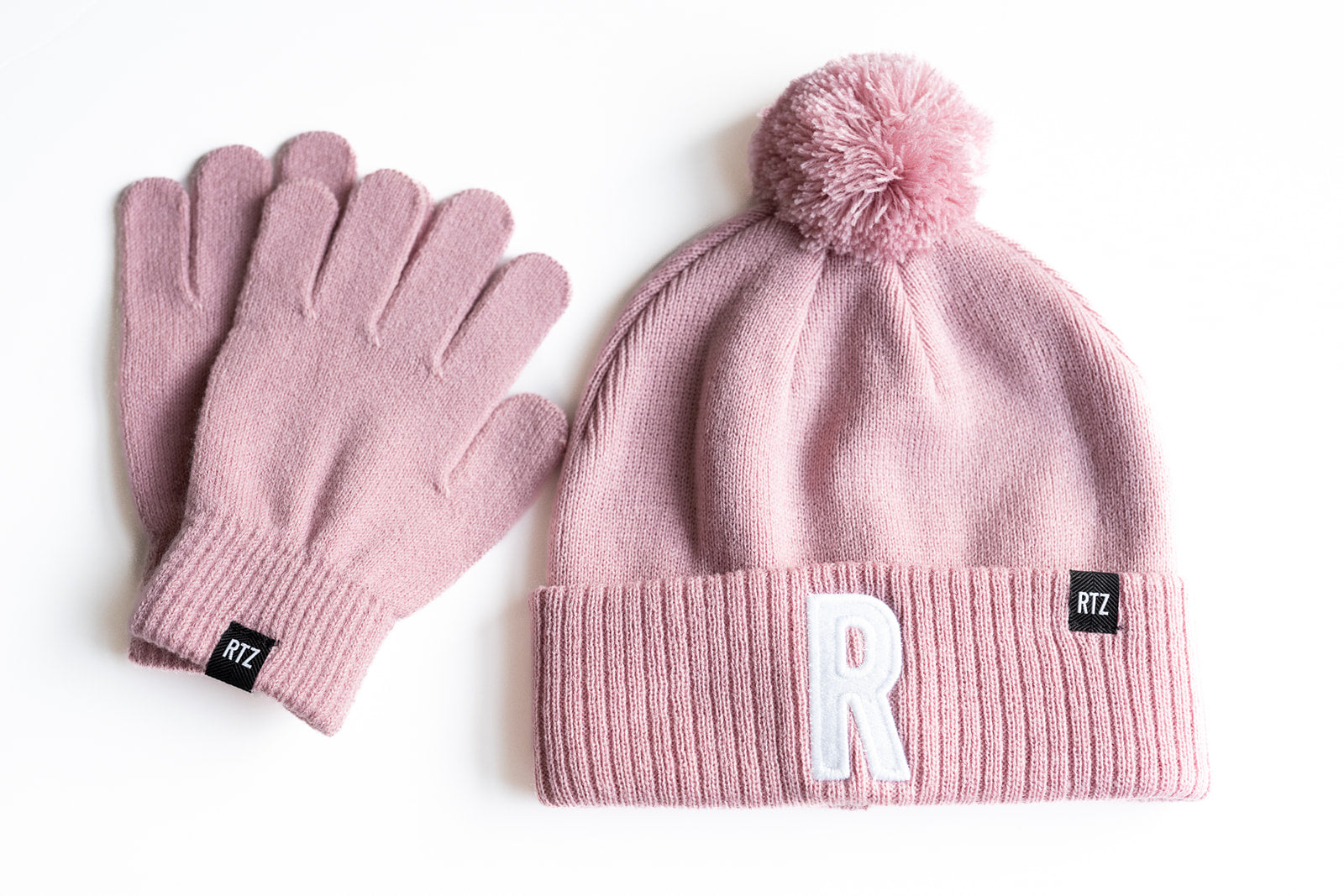 Pink Letter Pom Pom Hat