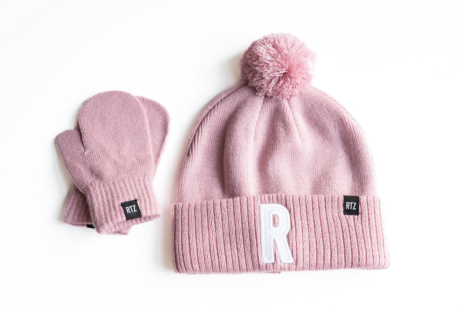 Pink Letter Pom Pom Hat