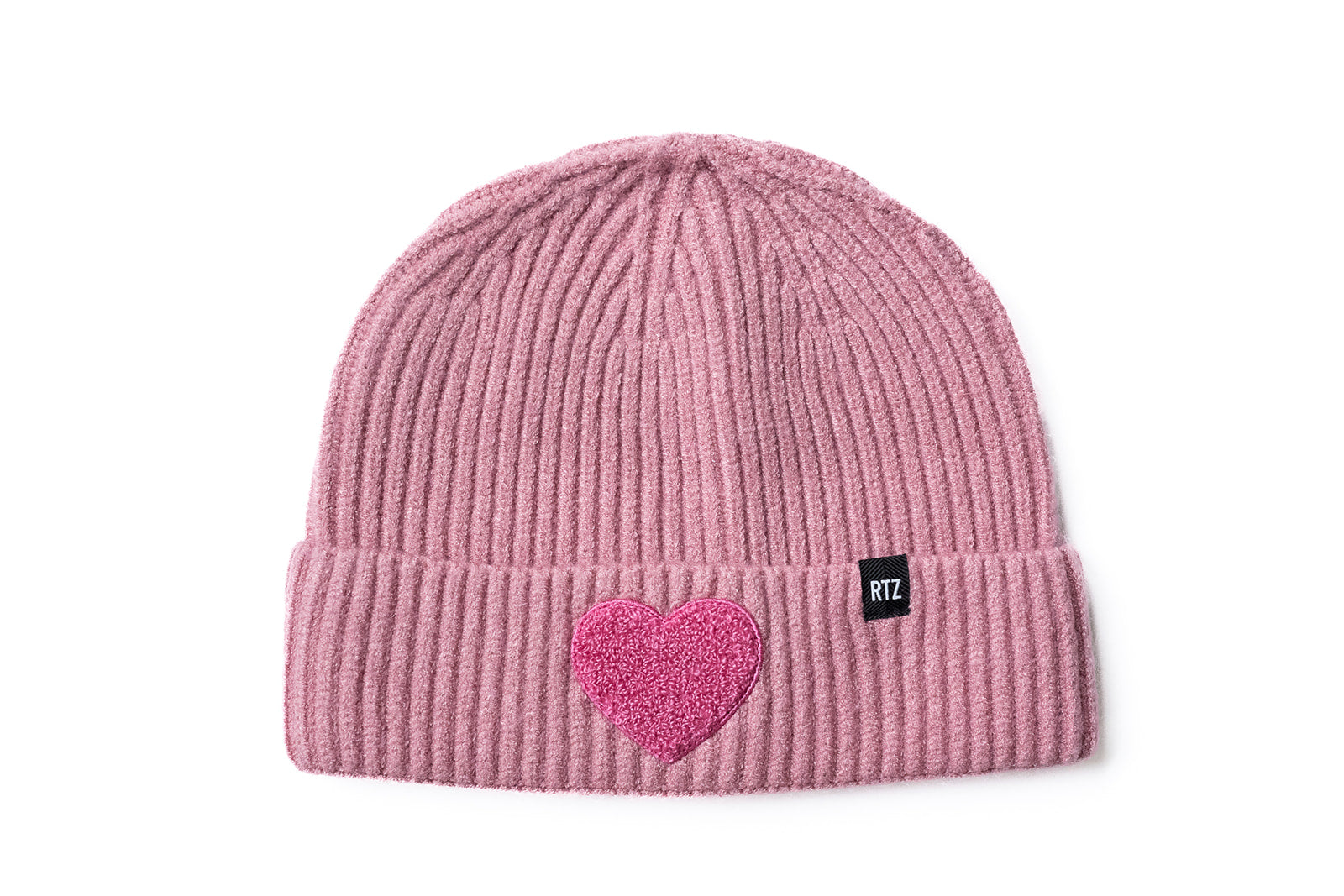 Terry Heart Patch Beanie