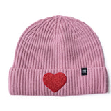 Terry Heart Patch Beanie