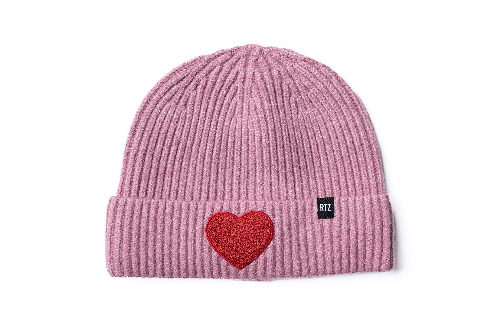 Terry Heart Patch Beanie