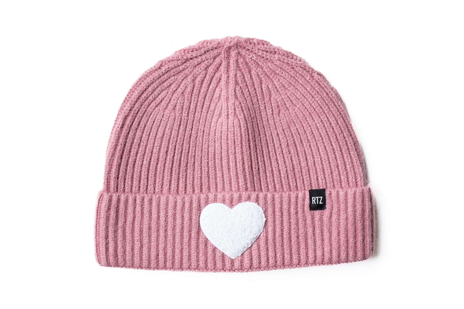 Terry Heart Patch Beanie