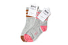 Heather Grey &amp; Pink Stripe Socks