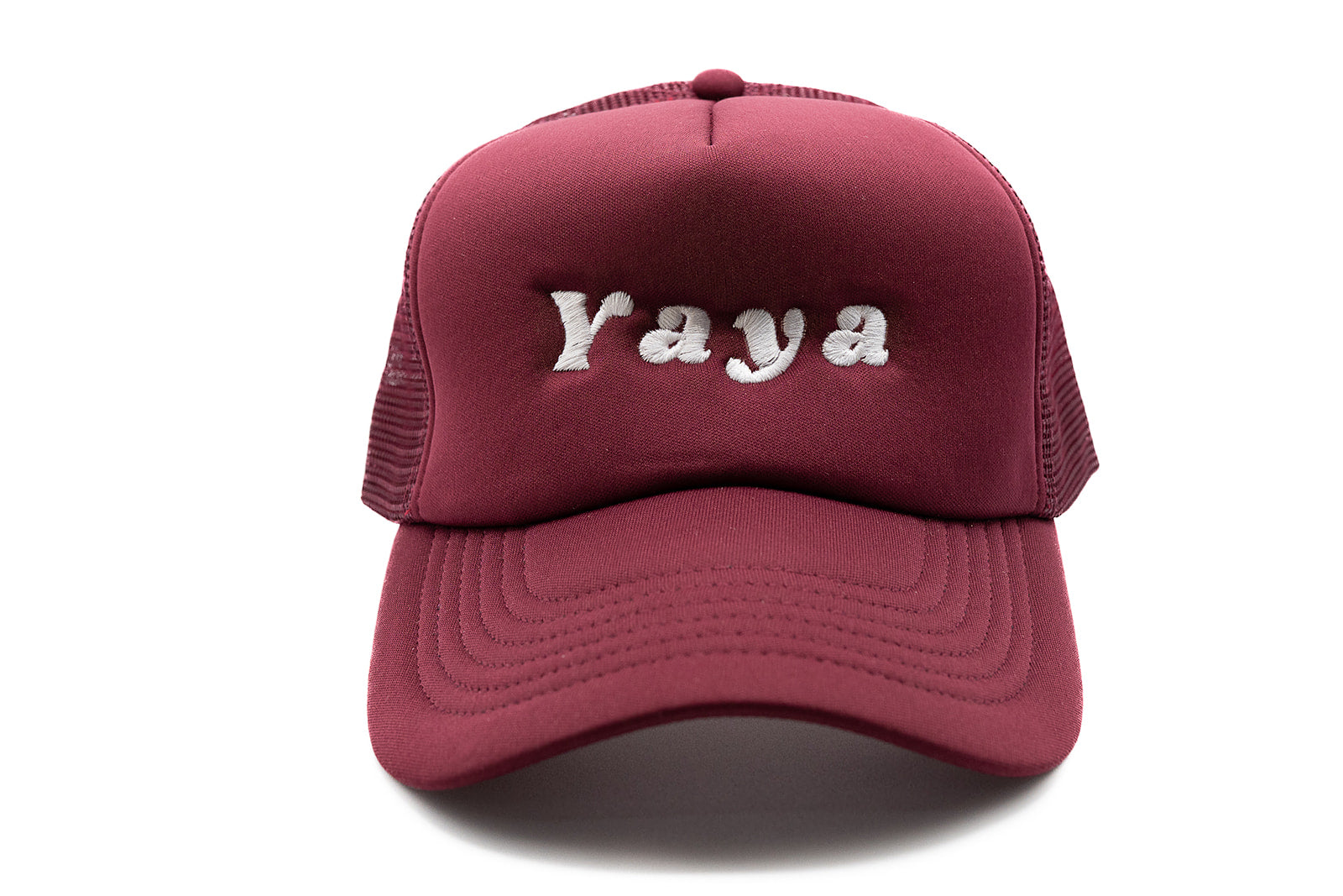 Burgundy Foam Trucker Yaya Hat