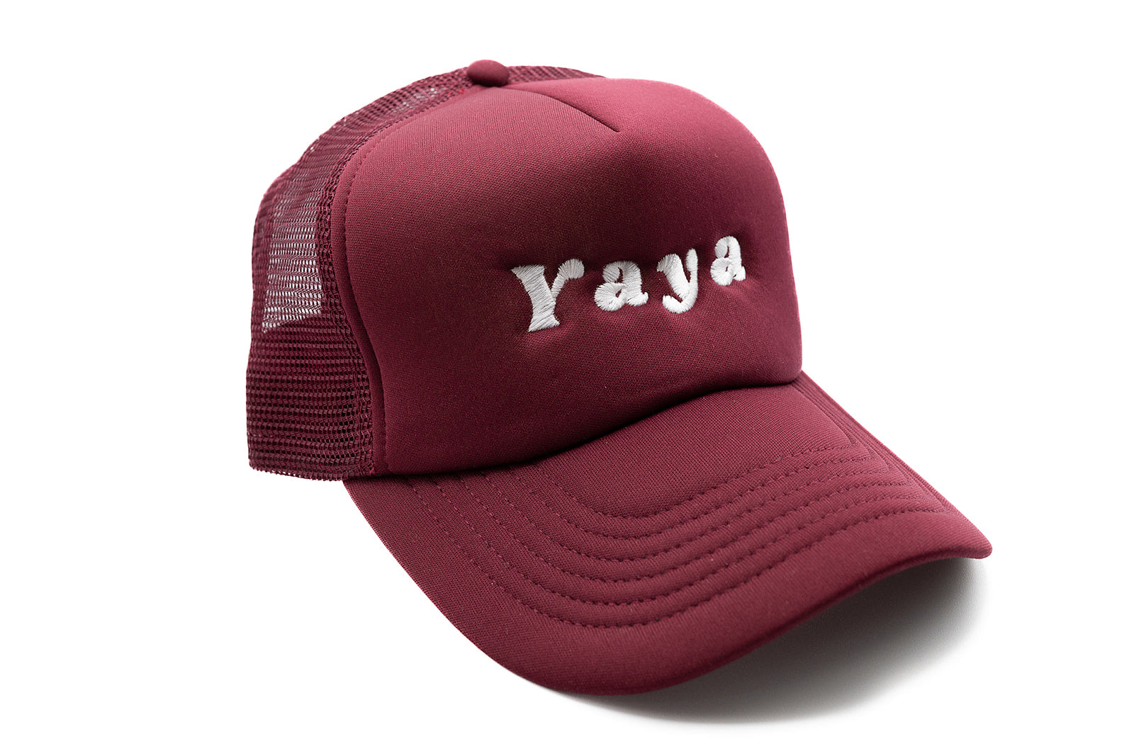Burgundy Foam Trucker Yaya Hat