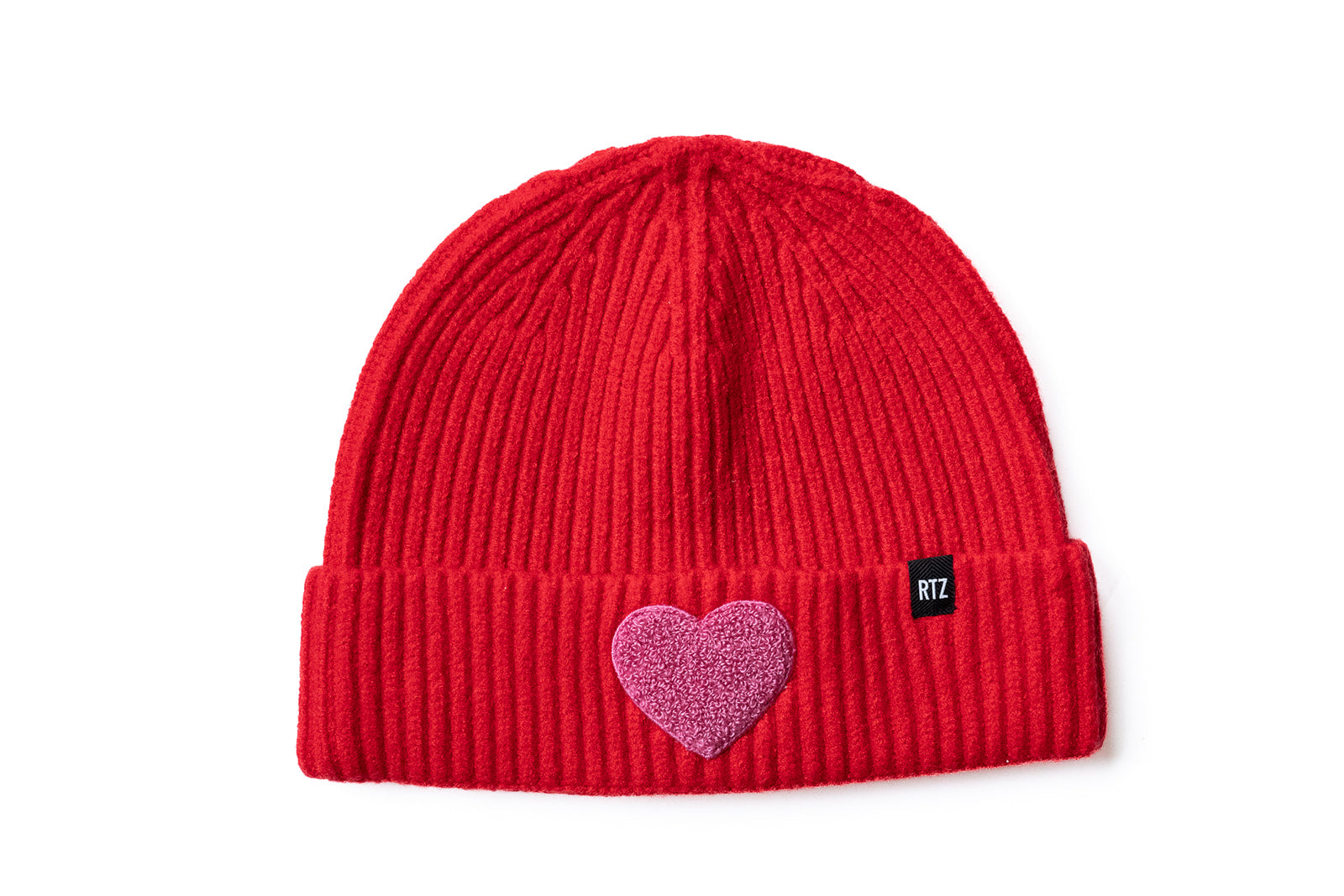 Terry Heart Patch Beanie