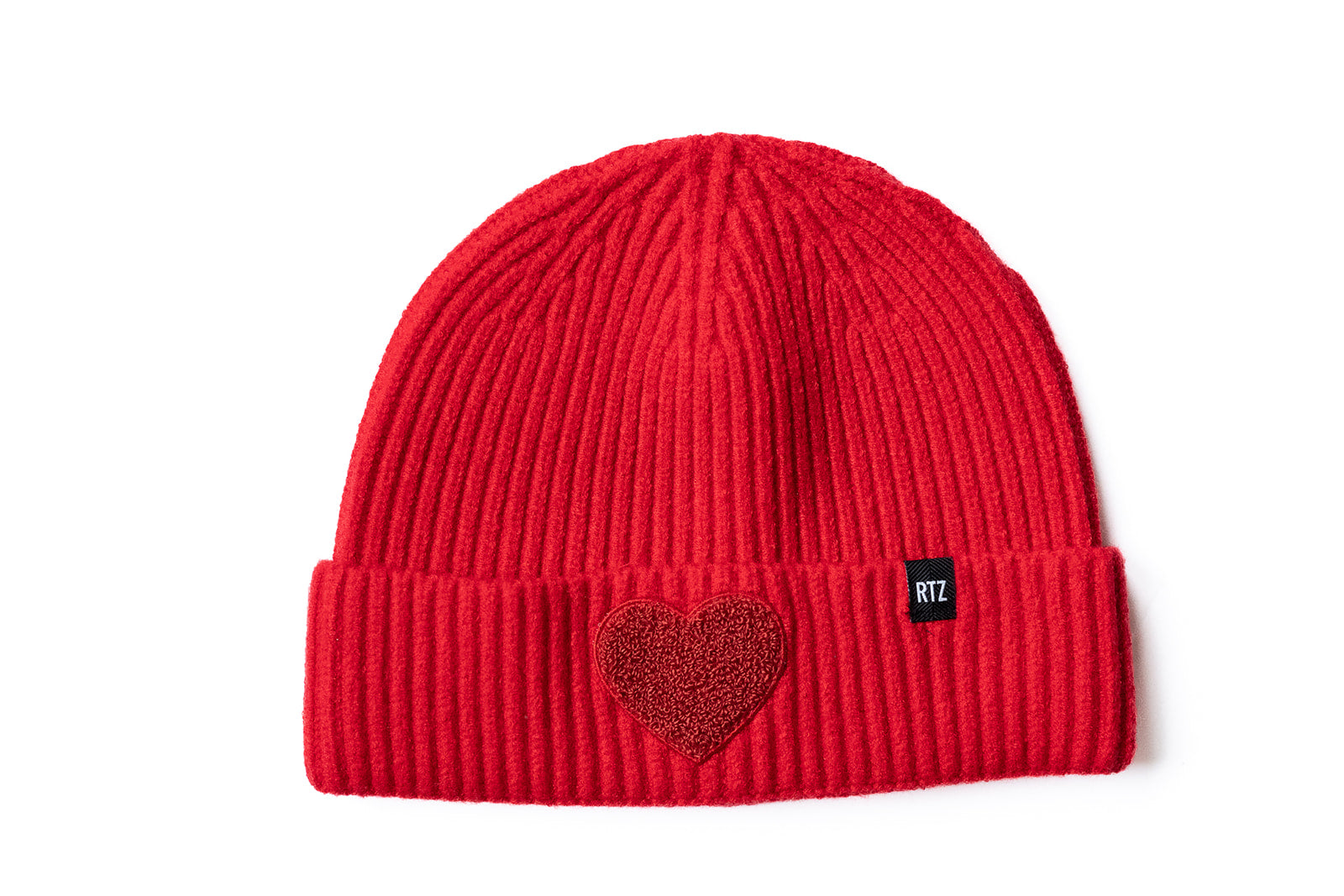 Terry Heart Patch Beanie
