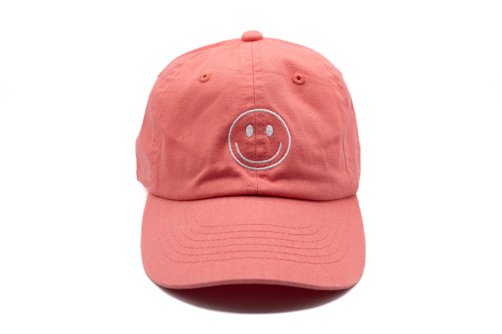 Coral Crush Smiley Face Hat