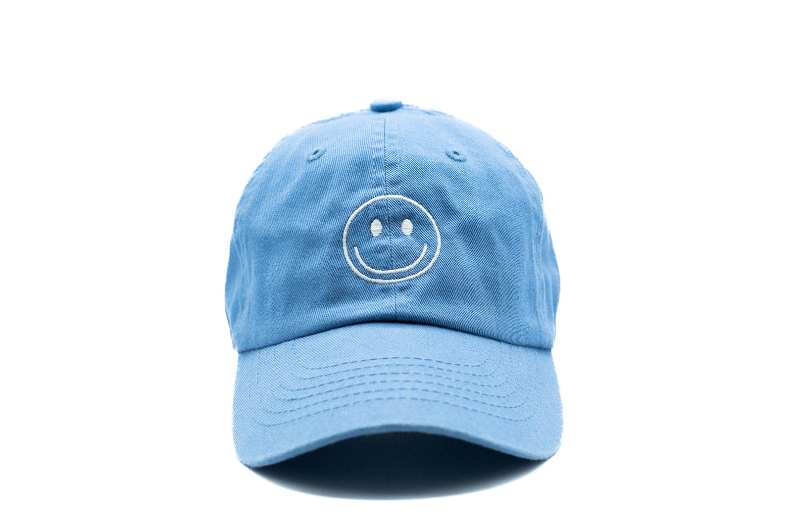 Cornflower Blue Smiley Face Hat