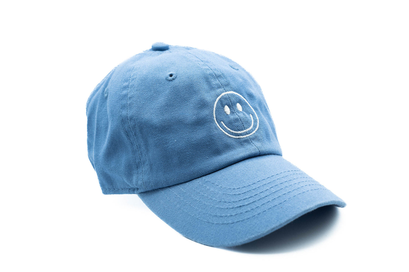 Cornflower Blue Smiley Face Hat