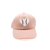 Baseball Heart Patch Baseball Hat
