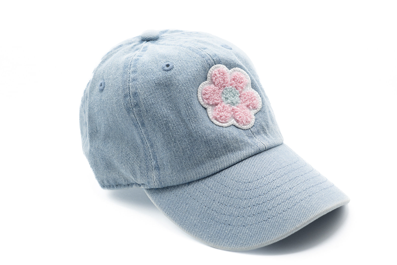 Denim Terry Flower Hat